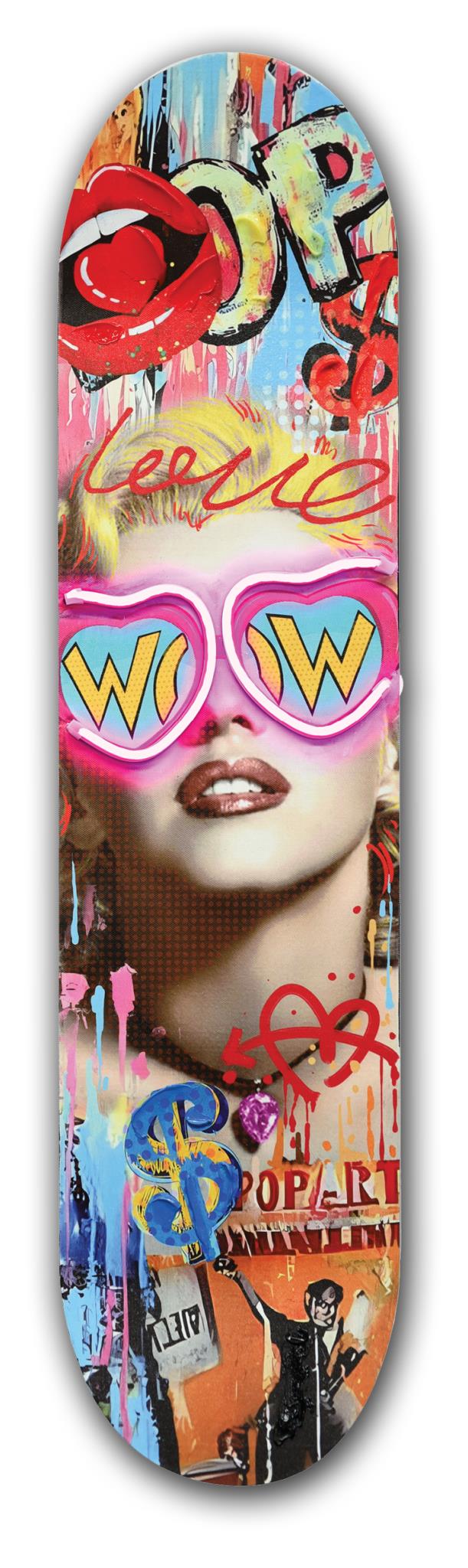 Marilyn Neon Skateboard” LED Neon on Hand-painted Board