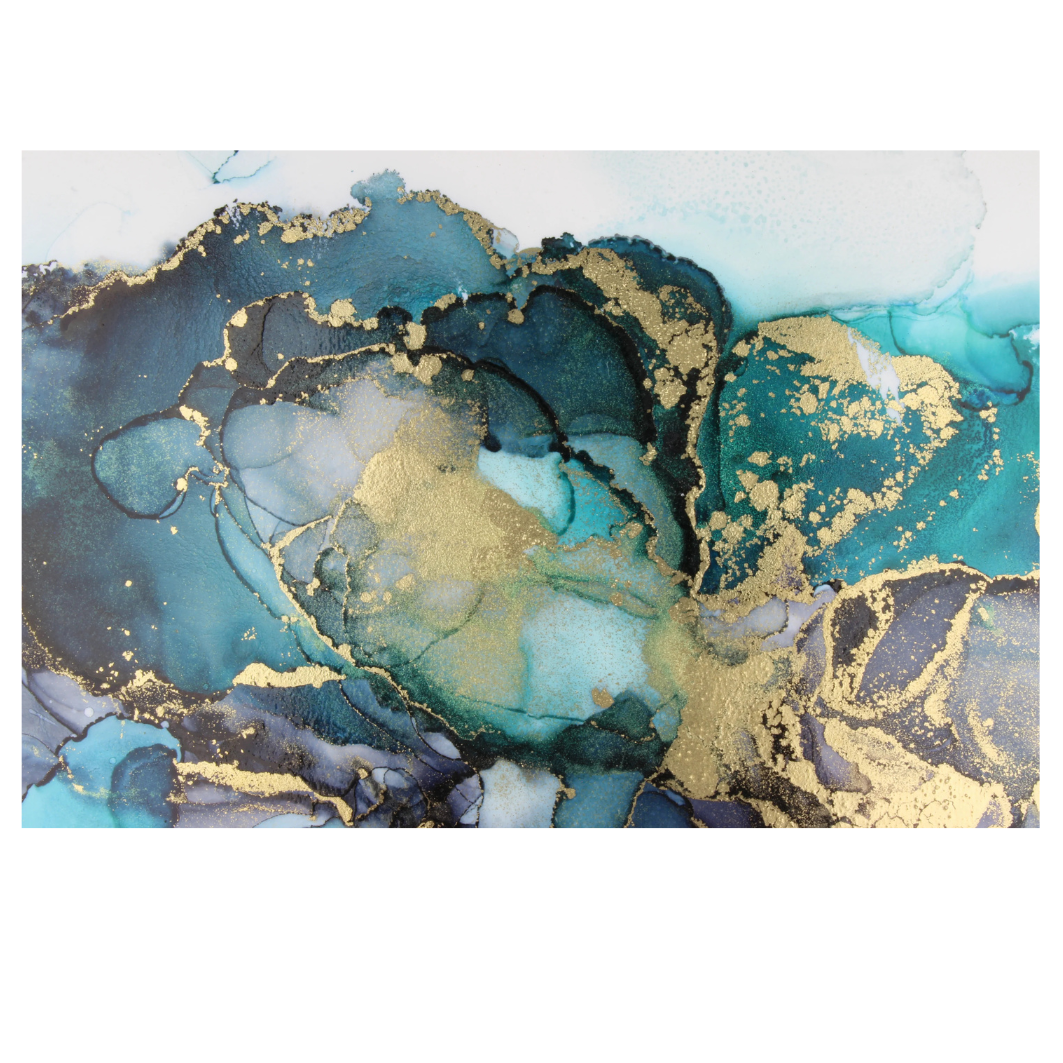 GOLD OCEAN Abstract Bliss Modern Wall Art