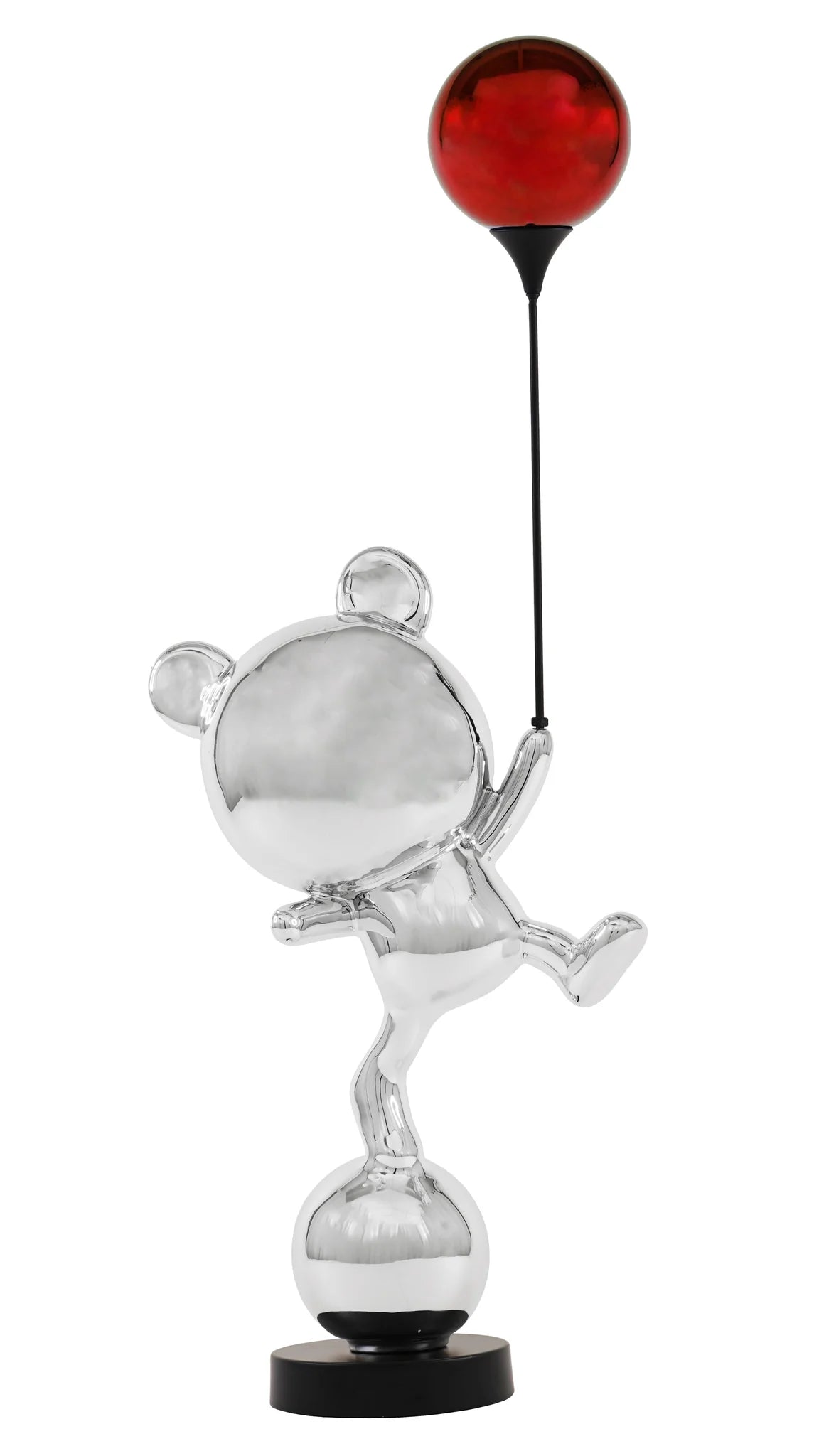Chrome Bear Balloon Sculpture