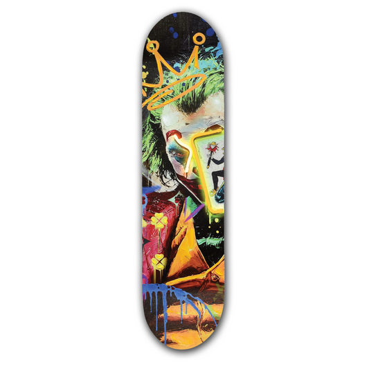 Joker Neon on Skateboard LED Neon on Hand-painted Board