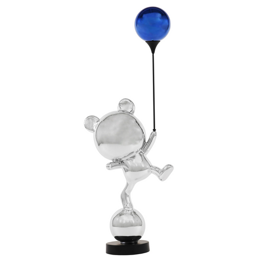 Chrome Bear Balloon Sculpture