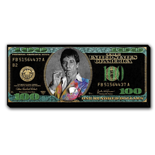 Scarface Money Hand-painted Gloss Canvas
