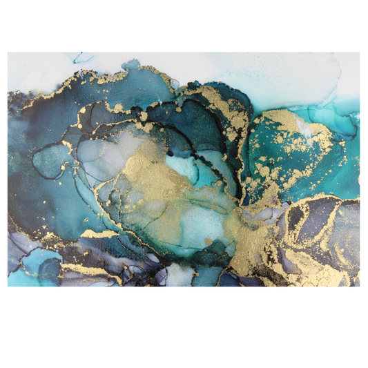GOLD OCEAN Abstract Bliss Modern Wall Art