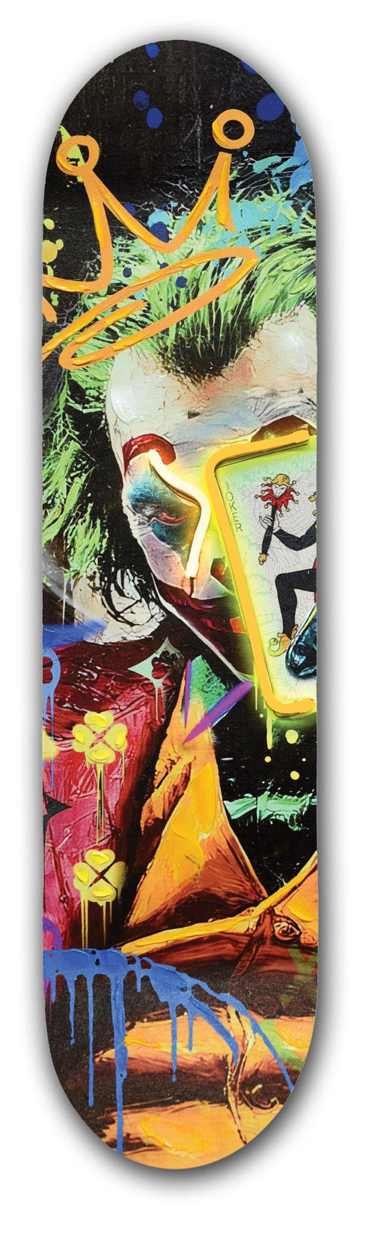 Joker Neon on Skateboard LED Neon on Hand-painted Board